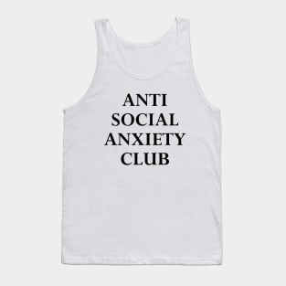 Anti Social Anxiety Club Black Tank Top